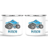 Personalised Shark Monster Truck Mug - Custom Name Kids Cup - 11oz or 6oz - Fun Blue Design - NZ Made