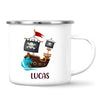 Personalised Pirate Ship Mug - Custom Name Kids Cup - Adventure on the High Seas - Ceramic or Enamel - 11oz, 6oz, or Camping Mug - NZ Made