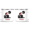 Personalised with Name, Red Monster Truck Kids Mug – Customised Off-Road Big Wheels Cup for Children – Available in 11oz, 6oz & Enamel Options