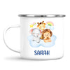 Personalised Safari Animals Mug - Custom Name Kids Cup - Cute Jungle Friends Theme - Ceramic or Enamel - 11oz, 6oz, or Camping Mug - NZ Made