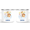 Personalised Safari Animals Mug - Custom Name Kids Cup - Cute Jungle Friends Theme - Ceramic or Enamel - 11oz, 6oz, or Camping Mug - NZ Made