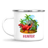 Personalised T-Rex Dinosaur Mug - Custom Name Kids Cup - Prehistoric Jungle Theme - Ceramic or Enamel - 11oz, 6oz, or Camping Mug - NZ Made