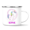 Personalised Unicorn Mug - Custom Name Kids Cup - Magical Rainbow Unicorn Theme - Ceramic or Enamel - 11oz, 6oz, or Camping Mug - NZ Made