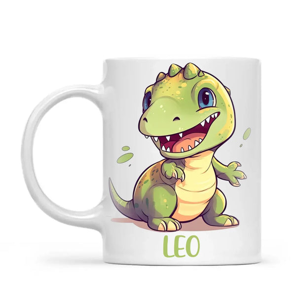 Personalised Cute Dinosaur Kids Cup - Custom Name Dino Mug - 11oz, 6oz or Enamel - Fun Dinosaur Gift for Kids - NZ Made