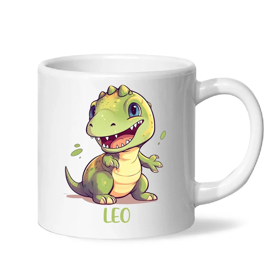 Personalised Cute Dinosaur Kids Cup - Custom Name Dino Mug - 11oz, 6oz or Enamel - Fun Dinosaur Gift for Kids - NZ Made