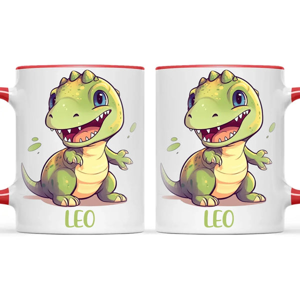Personalised Cute Dinosaur Kids Cup - Custom Name Dino Mug - 11oz, 6oz or Enamel - Fun Dinosaur Gift for Kids - NZ Made