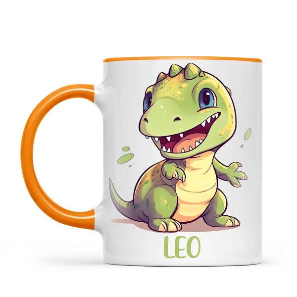 Personalised Cute Dinosaur Kids Cup - Custom Name Dino Mug - 11oz, 6oz or Enamel - Fun Dinosaur Gift for Kids - NZ Made