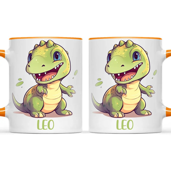 Personalised Cute Dinosaur Kids Cup - Custom Name Dino Mug - 11oz, 6oz or Enamel - Fun Dinosaur Gift for Kids - NZ Made