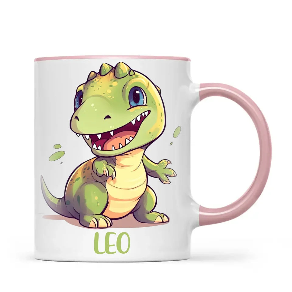 Personalised Cute Dinosaur Kids Cup - Custom Name Dino Mug - 11oz, 6oz or Enamel - Fun Dinosaur Gift for Kids - NZ Made