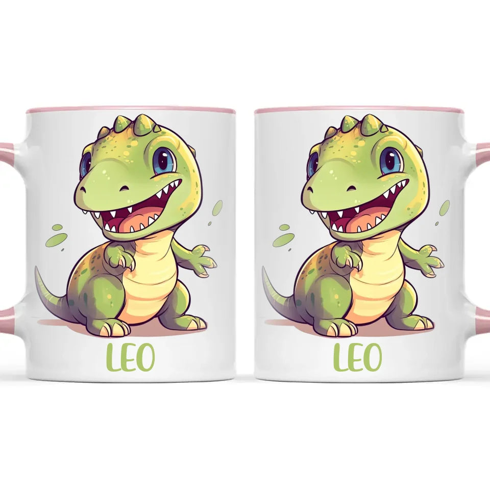 Personalised Cute Dinosaur Kids Cup - Custom Name Dino Mug - 11oz, 6oz or Enamel - Fun Dinosaur Gift for Kids - NZ Made
