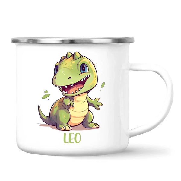 Personalised Cute Dinosaur Kids Cup - Custom Name Dino Mug - 11oz, 6oz or Enamel - Fun Dinosaur Gift for Kids - NZ Made