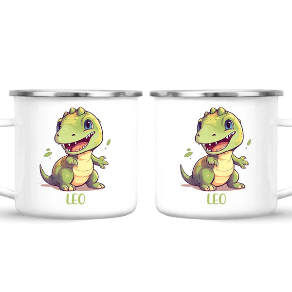 Personalised Cute Dinosaur Kids Cup - Custom Name Dino Mug - 11oz, 6oz or Enamel - Fun Dinosaur Gift for Kids - NZ Made
