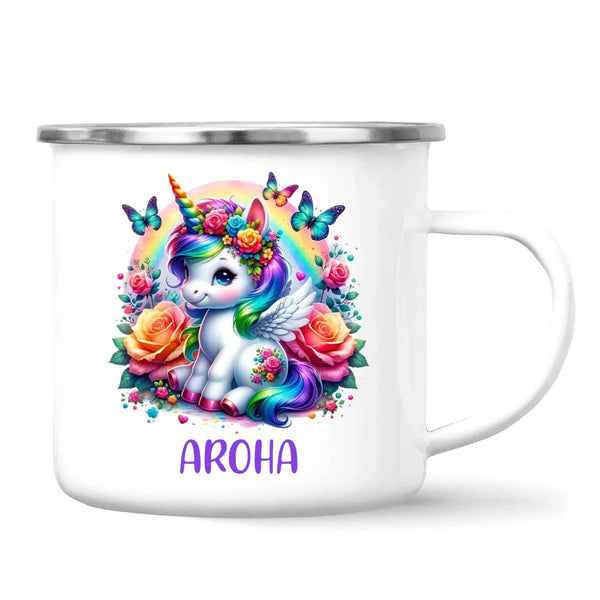 Personalised Unicorn Cup with Name - Custom Rainbow Unicorn Mug for Kids - 11oz, 6oz or Enamel - Magical NZ Gift