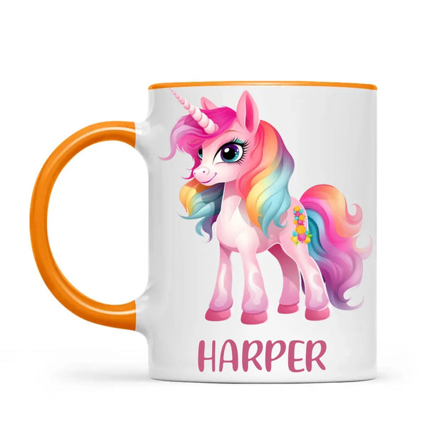 Personalised Unicorn Cup with Name - Custom Kids Unicorn Mug - Rainbow Unicorn Gift for Girls - 11oz, 6oz or Enamel - NZ Made