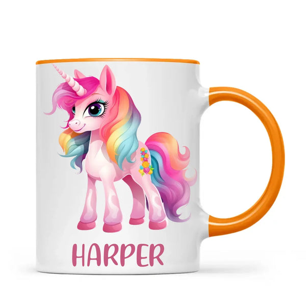 Personalised Unicorn Cup with Name - Custom Kids Unicorn Mug - Rainbow Unicorn Gift for Girls - 11oz, 6oz or Enamel - NZ Made