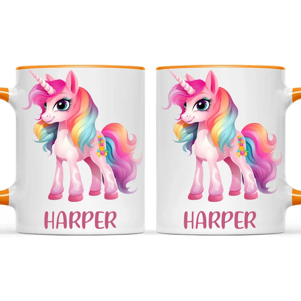 Personalised Unicorn Cup with Name - Custom Kids Unicorn Mug - Rainbow Unicorn Gift for Girls - 11oz, 6oz or Enamel - NZ Made