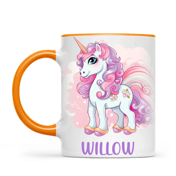 Personalised Unicorn Cup - Custom Kids Name Mug - Pastel Unicorn Gift for Girls - 11oz, 6oz or Enamel - Made in NZ