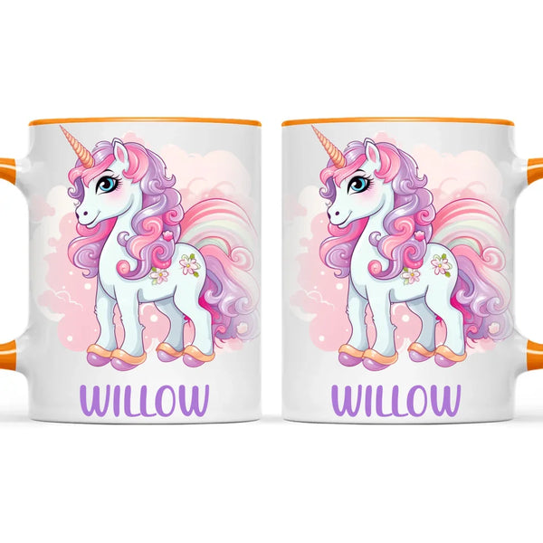 Personalised Unicorn Cup - Custom Kids Name Mug - Pastel Unicorn Gift for Girls - 11oz, 6oz or Enamel - Made in NZ