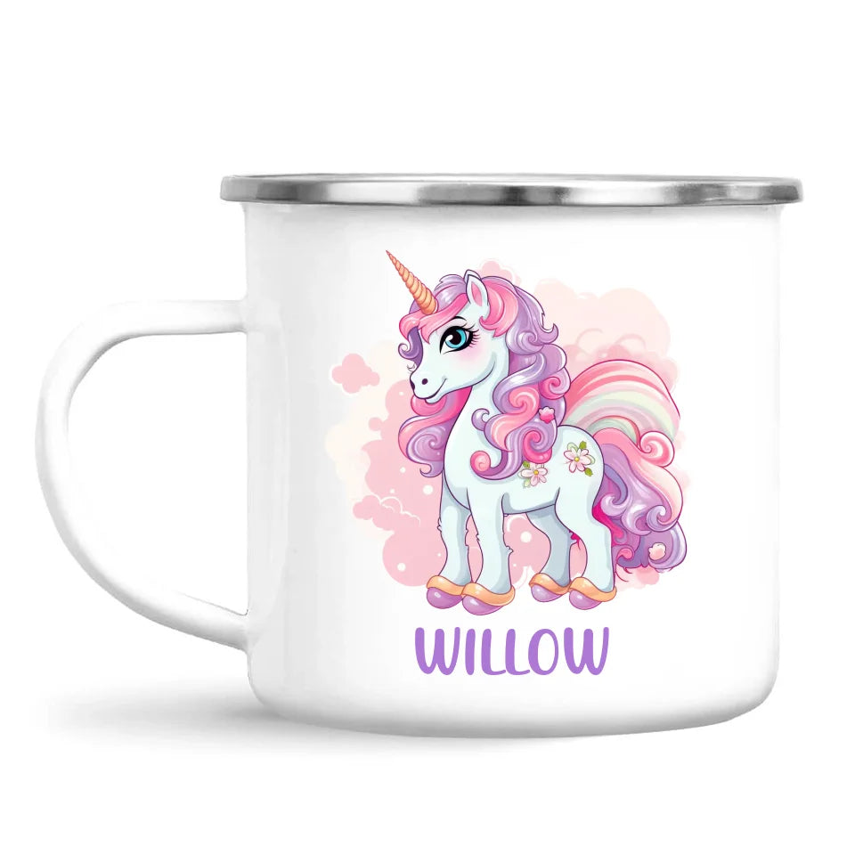 Personalised Unicorn Cup - Custom Kids Name Mug - Pastel Unicorn Gift for Girls - 11oz, 6oz or Enamel - Made in NZ