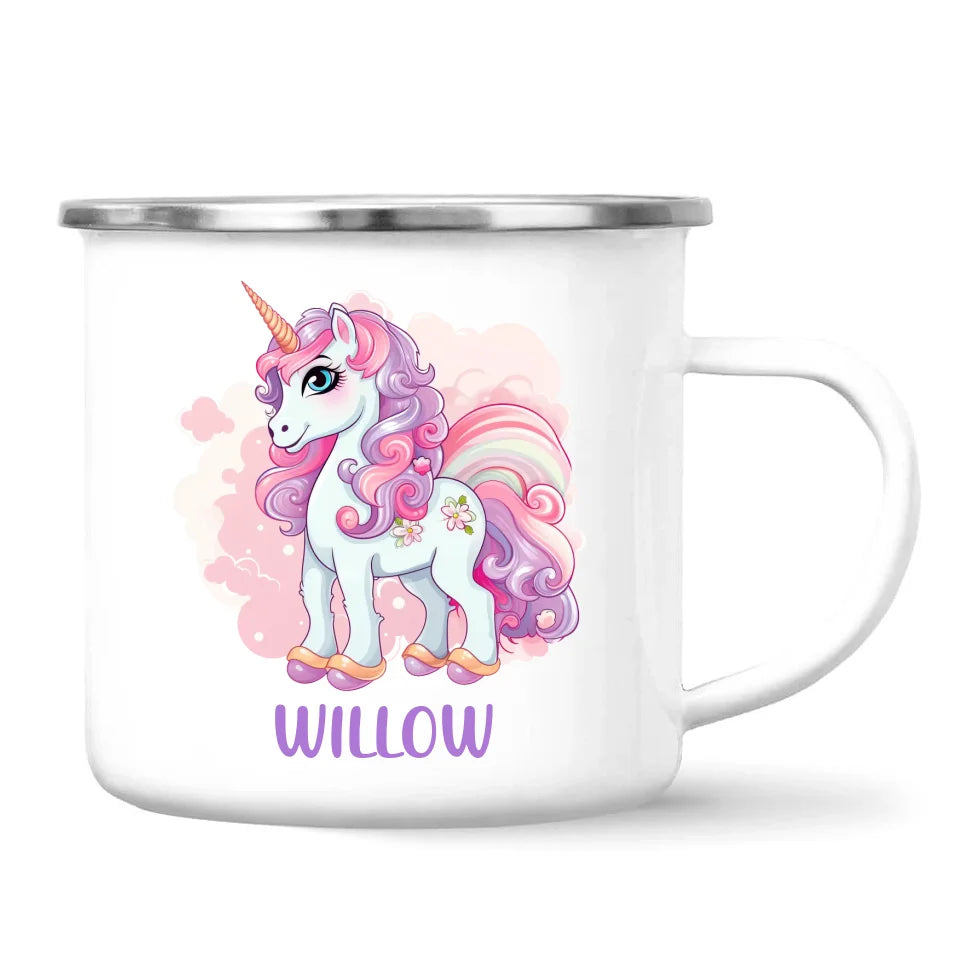 Personalised Unicorn Cup - Custom Kids Name Mug - Pastel Unicorn Gift for Girls - 11oz, 6oz or Enamel - Made in NZ