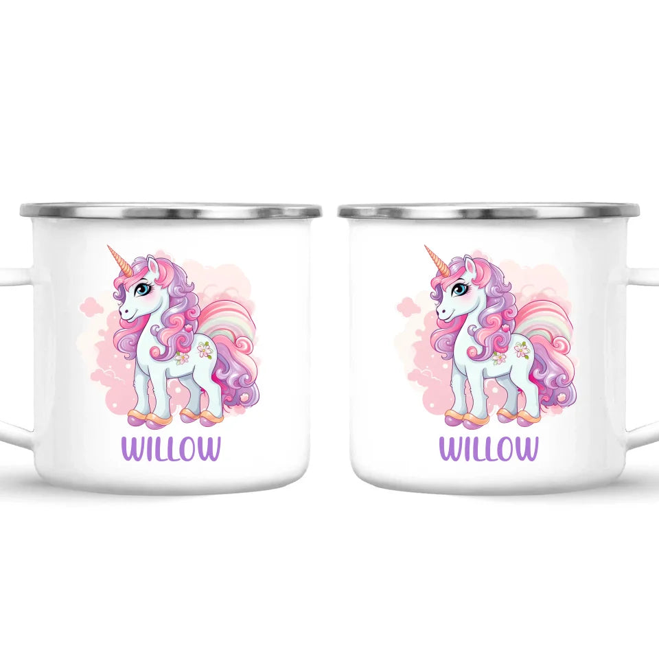 Personalised Unicorn Cup - Custom Kids Name Mug - Pastel Unicorn Gift for Girls - 11oz, 6oz or Enamel - Made in NZ