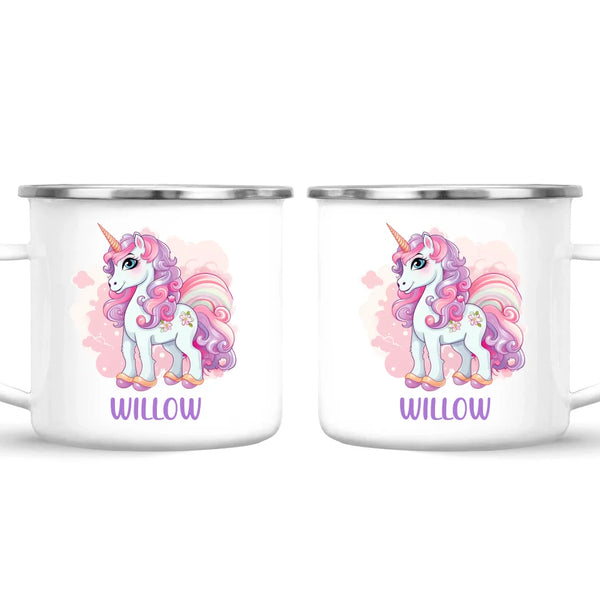 Personalised Unicorn Cup - Custom Kids Name Mug - Pastel Unicorn Gift for Girls - 11oz, 6oz or Enamel - Made in NZ