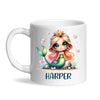 Personalised with Name, Mermaid Princess Kids Mug – Custom Ocean Fantasy Cup for Children – Available in 11oz, 6oz & Enamel