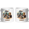 Personalised with Name, Vintage Tractor Kids Mug – Custom Farm Vehicle Cup for Children – Available in 11oz, 6oz & Enamel