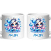 Personalised with Name, Blue Mermaid Princess Kids Mug – Custom Under the Sea Cup for Children – Available in 11oz, 6oz & Enamel
