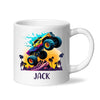 Personalised with Name, Sunset Monster Truck Kids Mug – Custom Off-Road Adventure Cup for Children – Available in 11oz, 6oz & Enamel Options