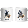 Personalised with Name, Motocross Rider Kids Mug – Customised Dirt Bike Racing Cup for Children – Available in 11oz, 6oz & Enamel Options