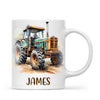 Personalised with Name, Vintage Tractor Kids Mug – Custom Farm Vehicle Cup for Children – Available in 11oz, 6oz & Enamel