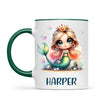 Personalised with Name, Mermaid Princess Kids Mug – Custom Ocean Fantasy Cup for Children – Available in 11oz, 6oz & Enamel