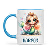 Personalised with Name, Mermaid Princess Kids Mug – Custom Ocean Fantasy Cup for Children – Available in 11oz, 6oz & Enamel
