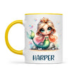 Personalised with Name, Mermaid Princess Kids Mug – Custom Ocean Fantasy Cup for Children – Available in 11oz, 6oz & Enamel