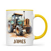 Personalised with Name, Vintage Tractor Kids Mug – Custom Farm Vehicle Cup for Children – Available in 11oz, 6oz & Enamel