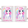 Personalised with Name, Magical Unicorn Kids Mug – Custom Unicorn Cup for Children – Available in 11oz, 6oz & Enamel Options