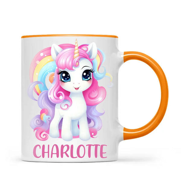 Personalised with Name, Magical Unicorn Kids Mug – Custom Unicorn Cup for Children – Available in 11oz, 6oz & Enamel Options