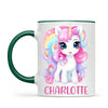 Personalised with Name, Magical Unicorn Kids Mug – Custom Unicorn Cup for Children – Available in 11oz, 6oz & Enamel Options