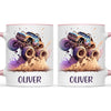 Personalised with Name, Monster Truck Adventure Kids Mug – Custom Off-Road Racing Cup for Children – Available in 11oz, 6oz & Enamel Options