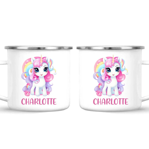 Personalised with Name, Magical Unicorn Kids Mug – Custom Unicorn Cup for Children – Available in 11oz, 6oz & Enamel Options