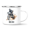 Personalised with Name, Motocross Rider Kids Mug – Customised Dirt Bike Racing Cup for Children – Available in 11oz, 6oz & Enamel Options