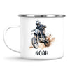 Personalised with Name, Motocross Rider Kids Mug – Customised Dirt Bike Racing Cup for Children – Available in 11oz, 6oz & Enamel Options