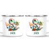Personalised with Name, Dinosaur Kids Mug – Customised Prehistoric-Themed Cup – Available in 11oz, 6oz & Enamel Options