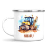 Personalised with Name, Bulldozer Kids Mug – Customised Construction-Themed Cup – Available in 11oz, 6oz & Enamel Options