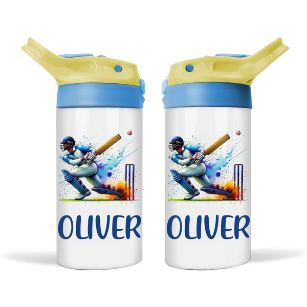 Custom Cricket Sippy Bottle for Kids – 12oz Double-Wall Vacuum Insulated