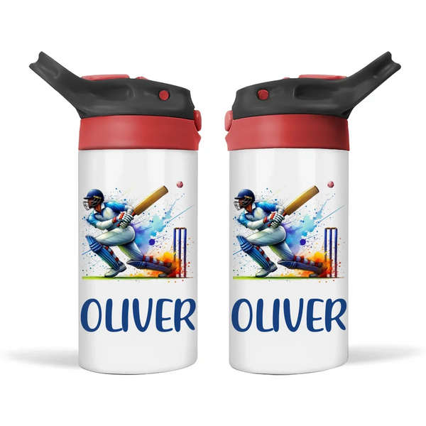 Custom Cricket Sippy Bottle for Kids – 12oz Double-Wall Vacuum Insulated