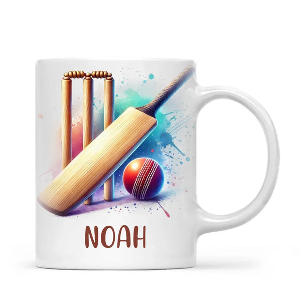 Personalised Cricket Mug with Name – Custom Gift for Future Cricketers