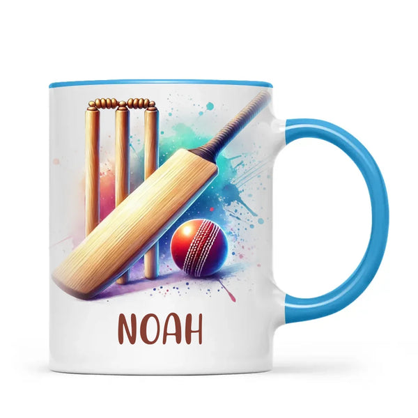 Personalised Cricket Mug with Name – Custom Gift for Future Cricketers