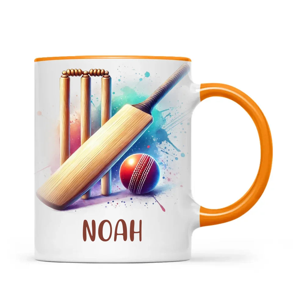 Personalised Cricket Mug with Name – Custom Gift for Future Cricketers